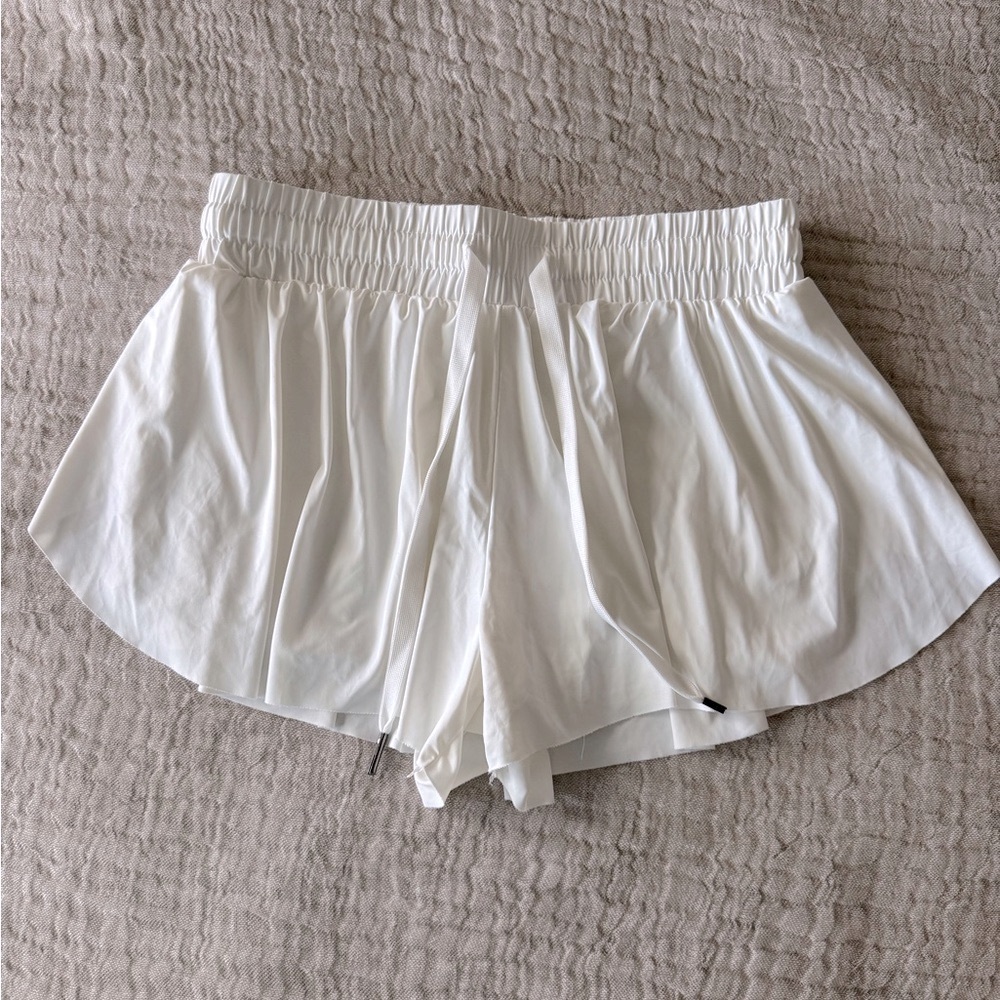 liberty Cream Elastic-Waist Athletic Shorts